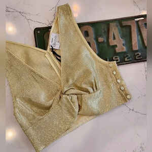 NWT || FORTE FORTE || gold bralette top